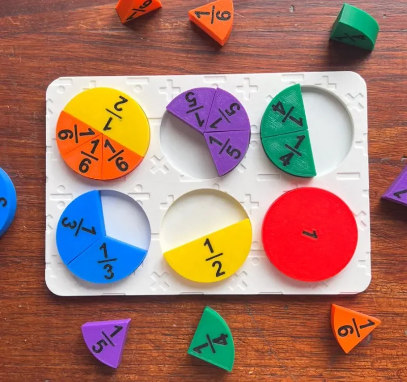 Fracciones Aprendizaje Montessori